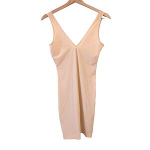 Nearly‎ Nude Womens Beige Seamless V-Neck Shapewear Slip Dress Size Medium